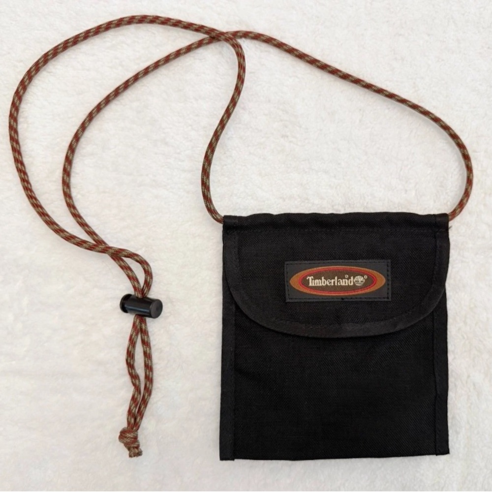 TIMBERLAND Small Wallet Flat Pouch Hiking/Travel Adj Crossbody Neckstrap